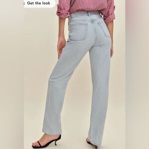 Reformation Val 90s Mid Rise Straight Jeans Blue - Size 26